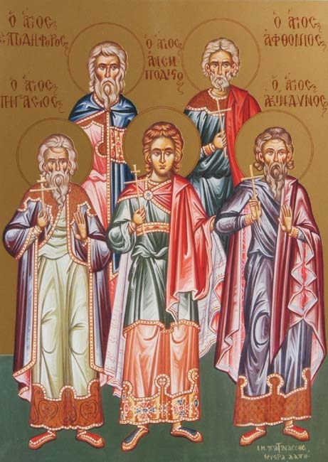 November 2, 2014 </br>21st Sunday after Pentecost, Tone 4 </br>The Holy Martyrs Acindynus, Pegasius, Aphtonius, Elpidephorus, and Anempodistus