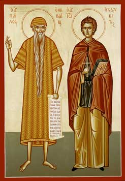 January 15, 2017 </br>35th Sunday after Pentecost, Octoechos Tone 2; Our Venerable Fathers Paul of Thebes (312-37) and John the Hut-Dweller (465-74)
